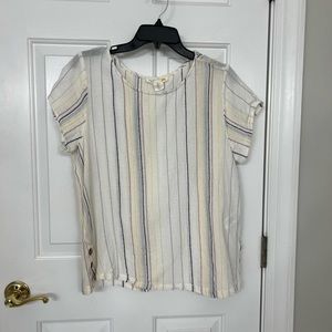 C&C California size Large multi color striped top